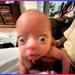 Funny suprised baby