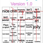 Decent being bingo | ONLY 2 MISSING! | image tagged in decent being bingo | made w/ Imgflip meme maker