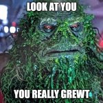 Walking pirate seaweed | LOOK AT YOU; YOU REALLY GREWT | image tagged in walking pirate seaweed | made w/ Imgflip meme maker