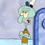 squid ward annoyed