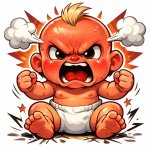very angry baby