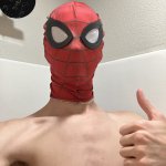 Spider-Man in shower