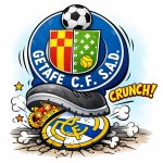 Haz que el escudo del Getafe pise al escudo del Madrid