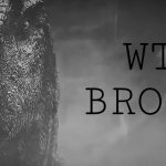 Allosaurus black and white | WTH BRO 💔 | image tagged in reaction,dinosaur,dinosaurs,allosaurus | made w/ Imgflip meme maker