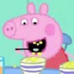 Peppa eating GIF Template