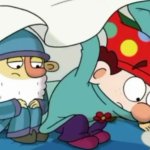 Sleepy dopey and happy looking around