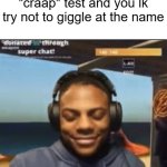 speed | when your teacher is trying to teach you the "craap" test and you lk try not to giggle at the name | image tagged in speed,craap,holding it in | made w/ Imgflip meme maker