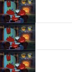 Krabs calm then panic multiple