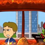 Bot and little miss sunshine reaction to boris the teeth guy GIF Template