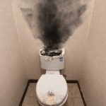 Burned Toilet