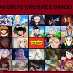 favorite crushes bingo 3 | 3 | image tagged in favorite crushes bingo,bingos,anime,movies,video games,pokemon | made w/ Imgflip meme maker
