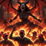 MAGAts burning in Hell with Satan laughing