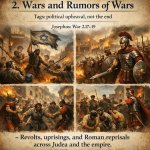 2. Wars and Rumors of Wars Tags: political upheaval, not the end