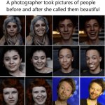 a photographer took pictures of people before and after