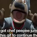 Chef Peepee jumpscare GIF Template