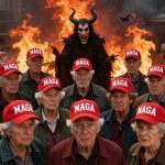 MAGAts burning in Hell with Satan laughing