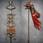 C. The Signum (Century/Maniple Standard) -A pole topped with a h