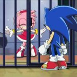 Amy hepls sonic for escape jail meme