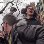 Muslim throwing bomb at Jake lang