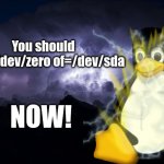 You should dd if=/dev/zero of=/dev/sda NOW!