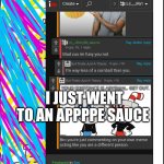 Easy | I JUST WENT TO AN APPPPE SAUCE | image tagged in stacked blocks | made w/ Imgflip meme maker