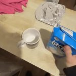 someone pouring the cup and missing template Template meme