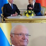 Nawrocki tłumaczy królowi szwecji