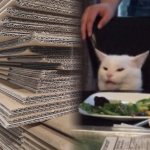 Smudge and cardboard