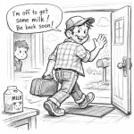 dad going to get milk