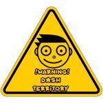 Dash territory warning sign