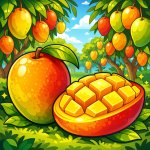 mangos in background