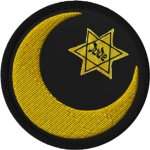 Crescent moon star of David