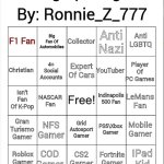 Ronnie_Z_777 Bingo Template | image tagged in ronnie_z_777 bingo,new template,template | made w/ Imgflip meme maker