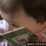 Fast reading baby GIF Template