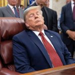 Trump sleeping