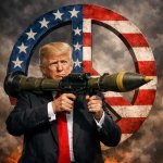 Donald Trump with rocket Launcher template