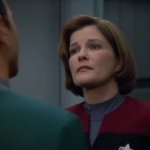Janeway listening to the Doctor