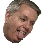 Lindsey Graham tounge out