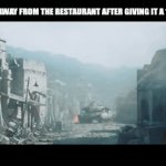 Straight Up Devious | ME WALKING AWAY FROM THE RESTAURANT AFTER GIVING IT A 1 STAR REVIEW | image tagged in gifs,iron man | made w/ Imgflip video-to-gif maker