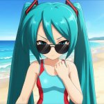 Hatsune Miku is staring at you