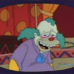 krusty clown tired