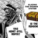 glazing the sharding system | GLAZING THE SHARDING SYSTEM | image tagged in killing chainsaw man is the reason this heart still beats | made w/ Imgflip meme maker