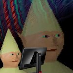 Gnome Child At Computer