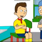 Hair caillou and classic caillou something thinking