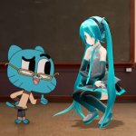 Gumball meets Hatsune Miku for the first time