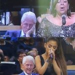 Bill Clinton Bored then Excited Ariana Grande