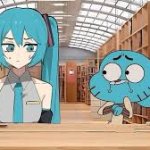 Gumball is scared of Hatsune Miku