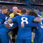 Chelsea Players Surrounding Referee