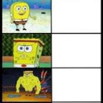 SpongeBob tough meme 5 panels template