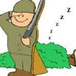 Cartoon Soldier Sleeping